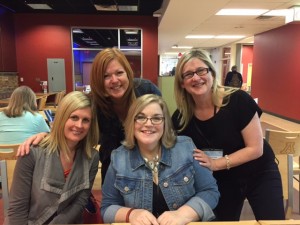 From l to r: Authors Liz Steinke, Liz Fenton, Amy Sue Nathan, and me